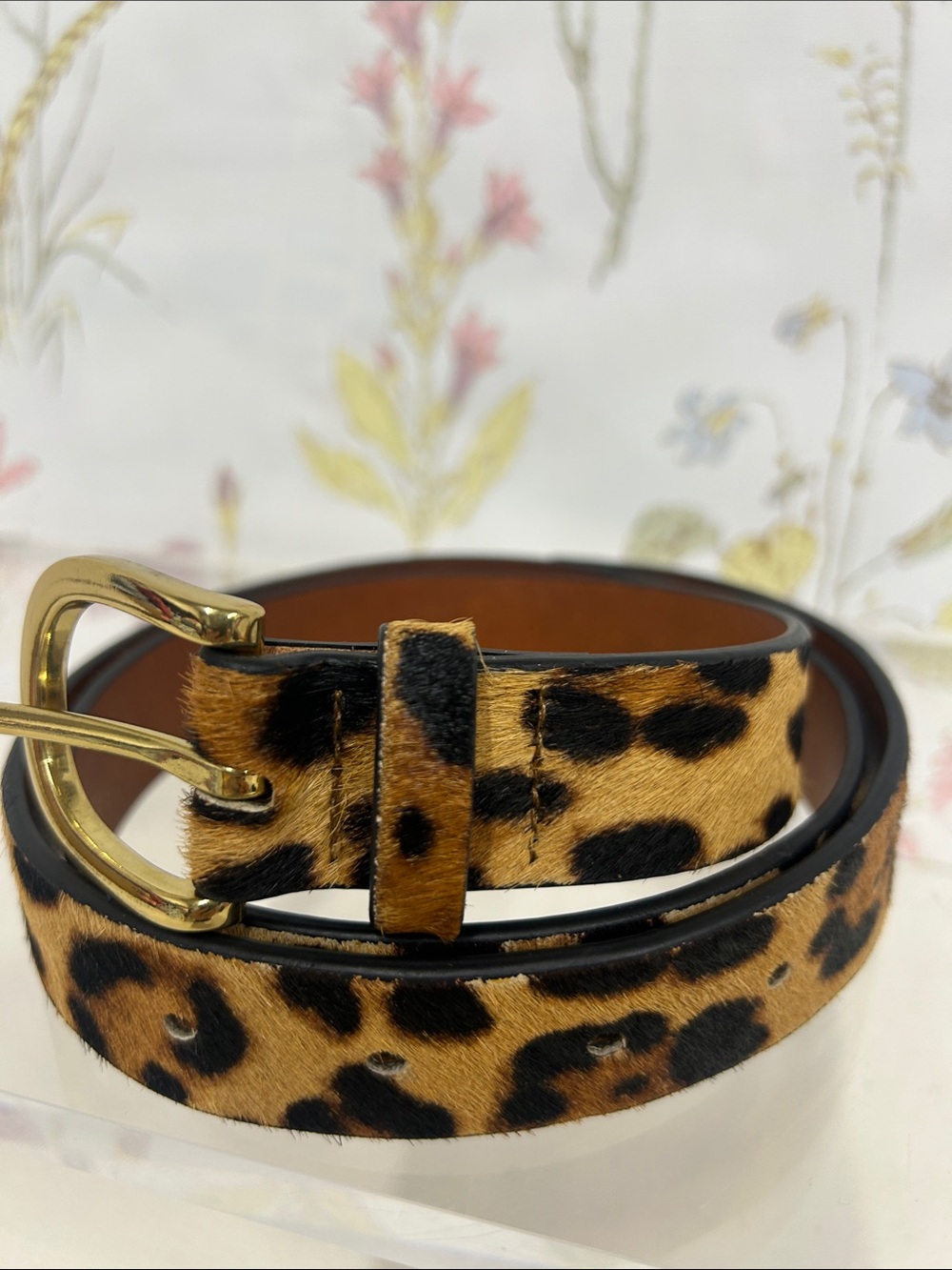 J. Crew Leopard Print Belt with Gold Buckle - Picture 6 of 6